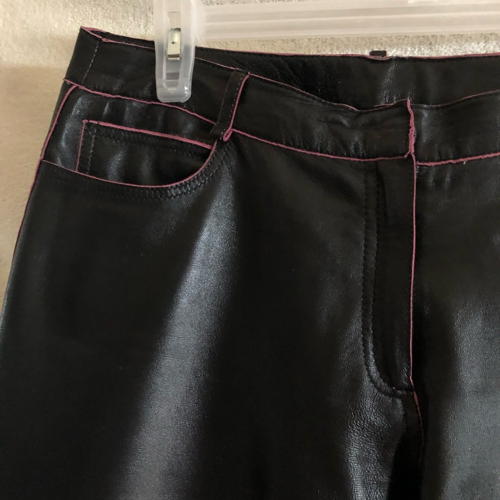 Betsey Johnson leather bootcut pants black - Picture 2 of 7